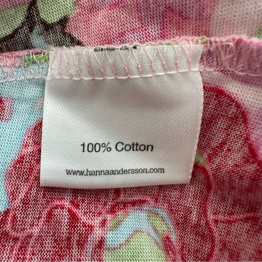 Hanna Andersson Women’s Pink Floral V-Neck Fit & Flare Dress Short Sleeve Size M - Picture 9 of 10